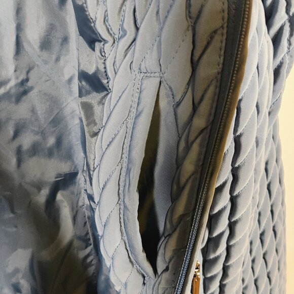 Gallery Women's Medium Quilted Sea Blue Full Zipper Jacket - Picture 6 of 11